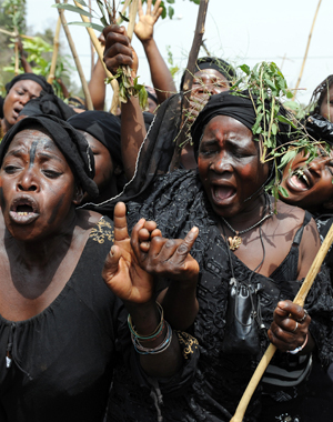 Mother protesting in Jos, Nigeria
